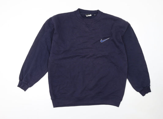 Nike Men's Blue Crew Neck Pullover Sweatshirt M Regular Fit
