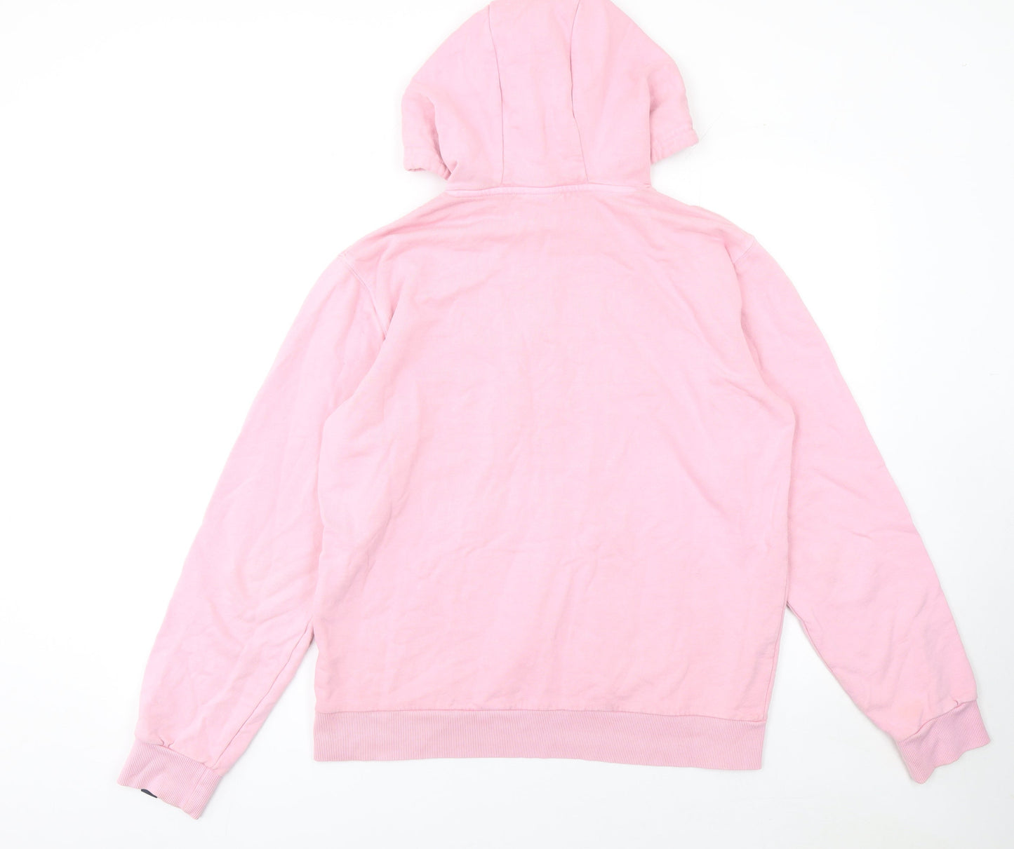 Ellesse Womens Pink Pullover Hoodie UK 12 Cotton Casual Logo Sweatshirt