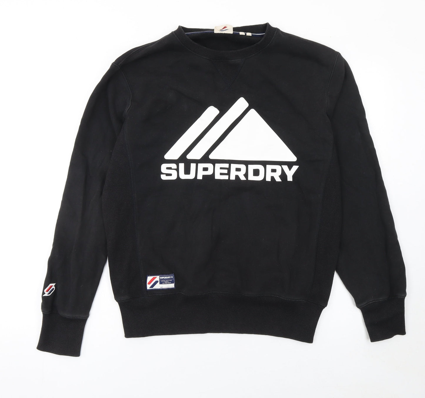 Superdry Men’s Black Crew Neck Pullover Sweatshirt Size S