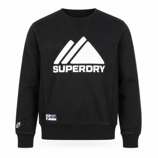 Mens UK S Regular Superdry Black Pullover Sweatshirt