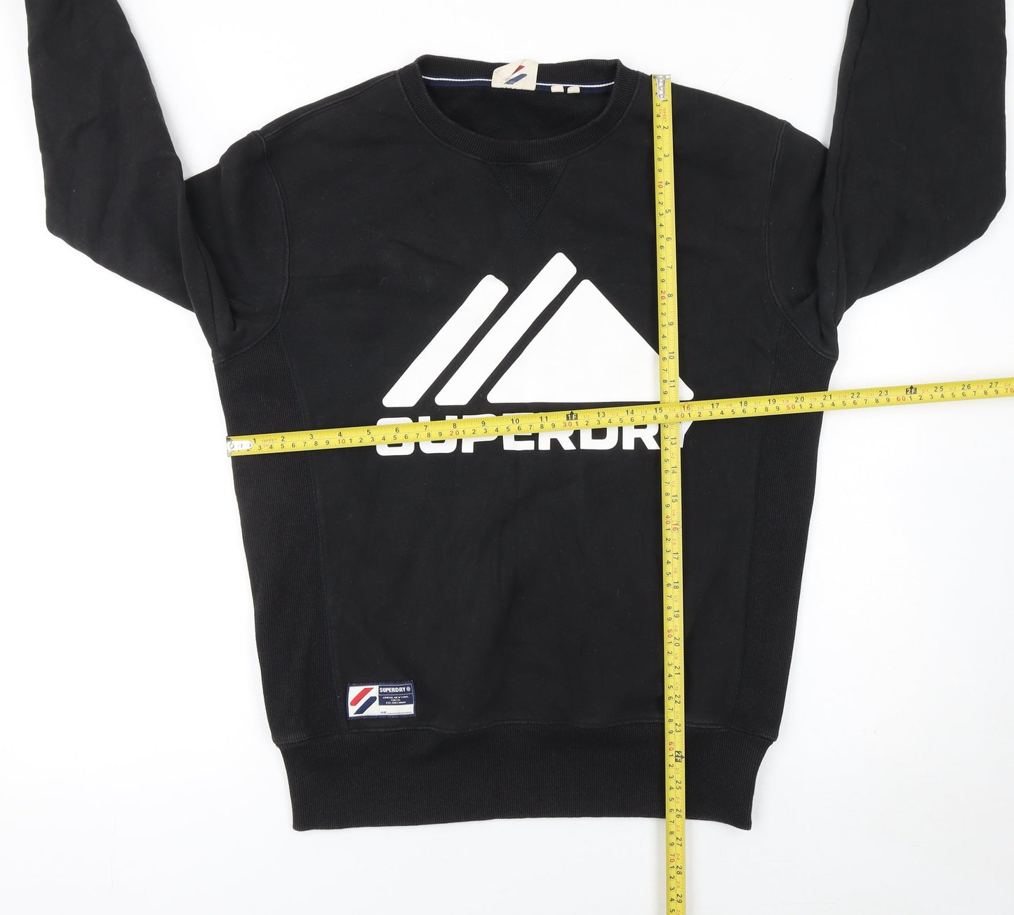 Superdry Men’s Black Crew Neck Pullover Sweatshirt Size S