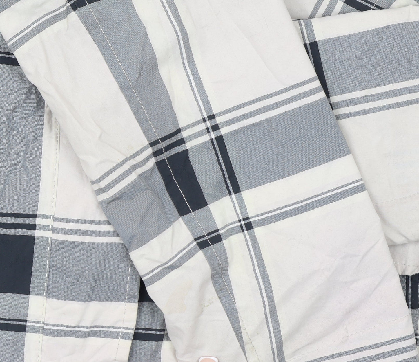 The North Face Womens Grey Check Hooded Waterproof Jacket Size S