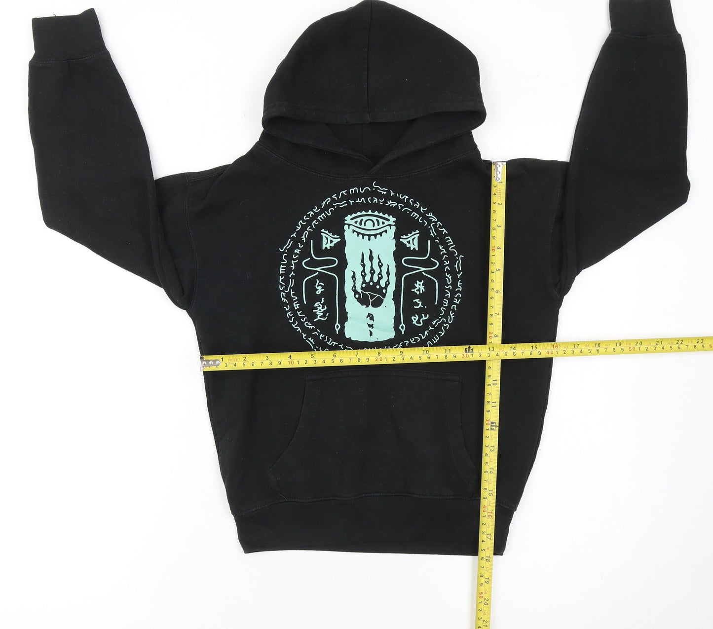 Club Classic Boys Black Pullover Hoodie 5-6 Years Graphic Fleece Sweatshirt