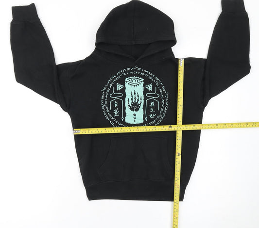Club Classic Boys Black Pullover Hoodie 5-6 Years Graphic Fleece Sweatshirt