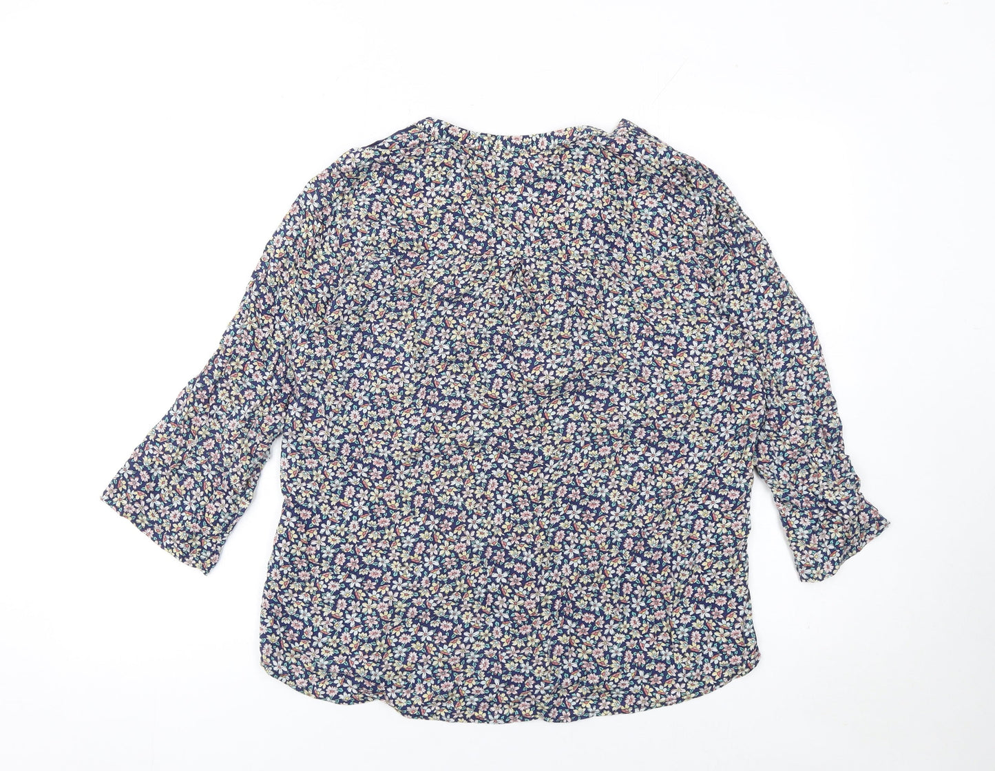Vila Women’s Multicoloured Floral V-Neck Tunic Blouse Size L