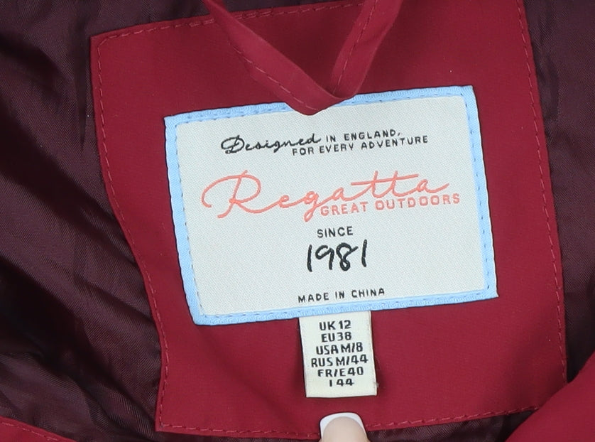 Womens UK Size 12 Regular Regatta Red Polyester Jacket