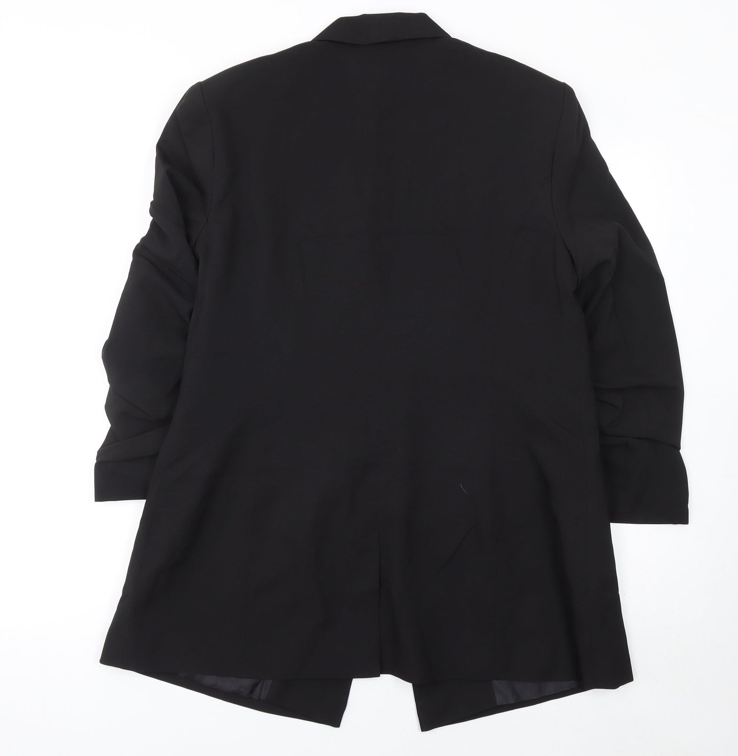 ASOS Design Womens Black Longline Single-Breasted Suit Blazer UK 16