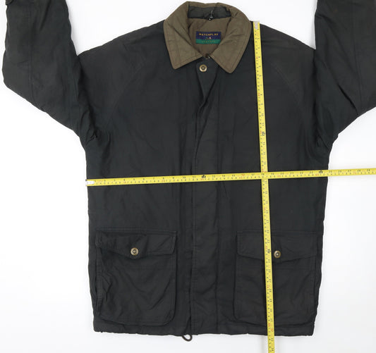 Matchplay Men's Black Parka Jacket Size S Lined Windproof Classic