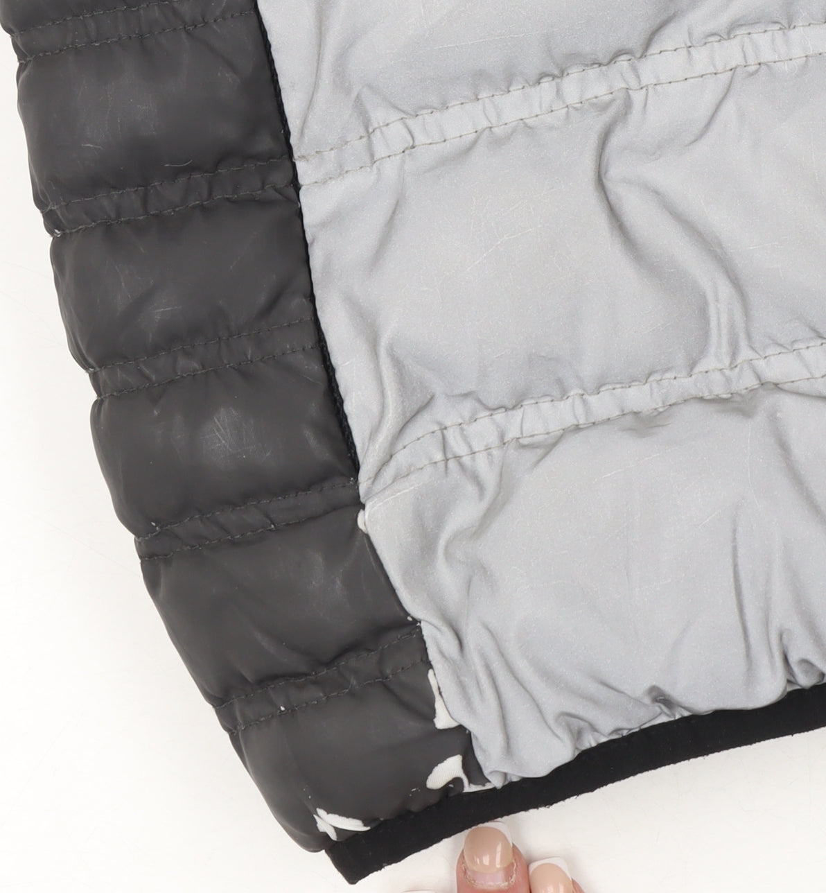 GOODFORNOTHING Boys Grey Colourblock Hooded Puffer Jacket 13-15 Years