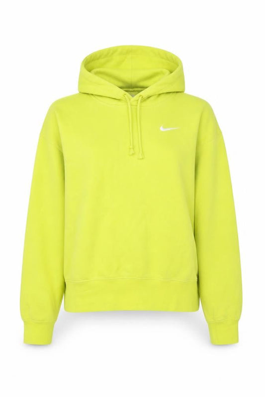 Womens UK XS Regular Nike Yellow Pullover Hoodie