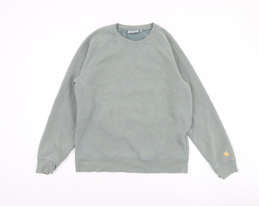 Carhartt Men's Green Crew Neck Pullover Sweatshirt Size M