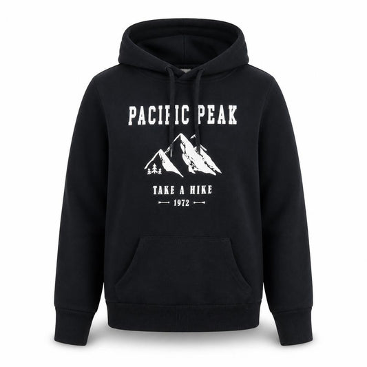 Primark Women’s Black Pullover Hoodie Size 4 Pacific Peak Graphic