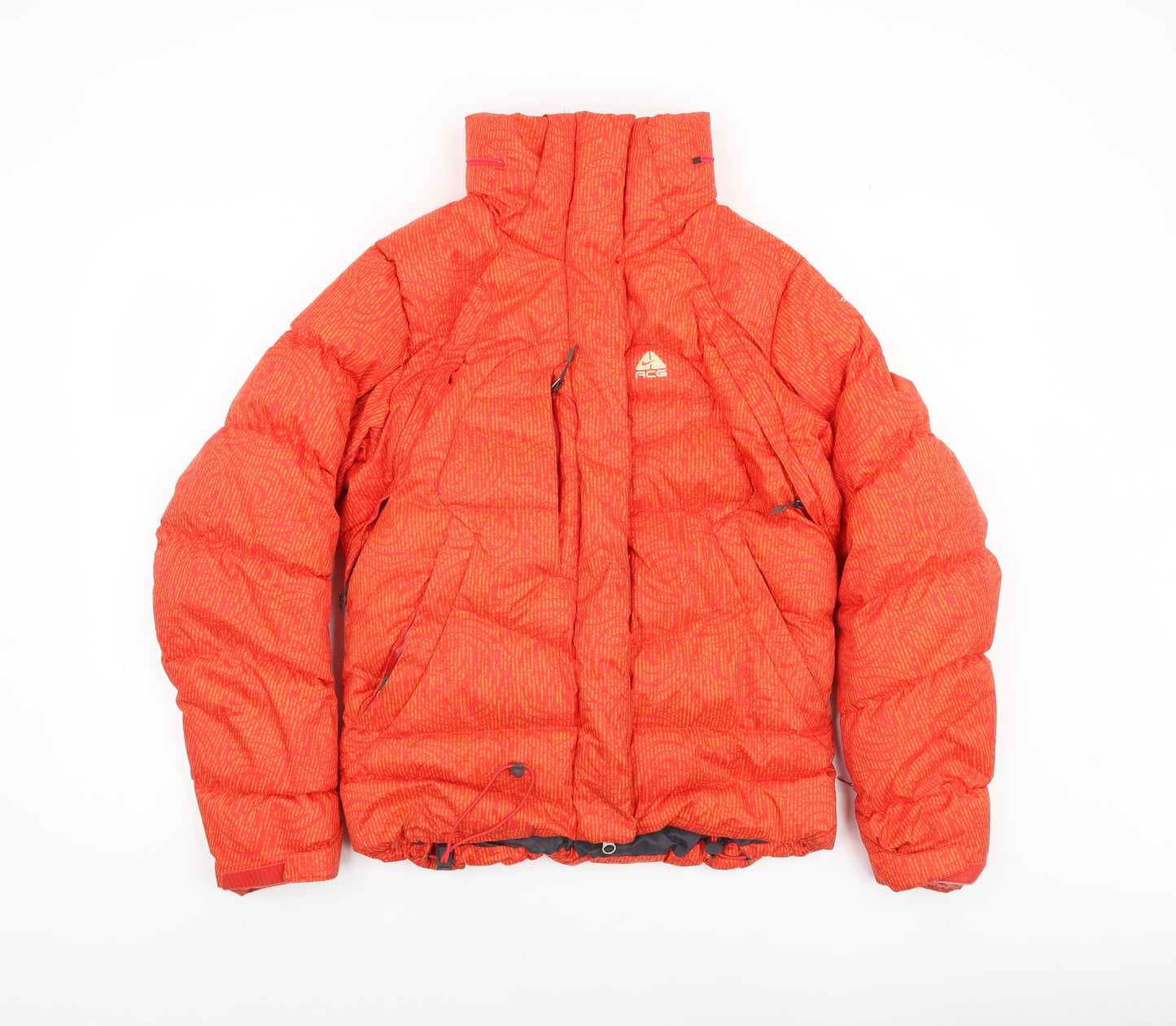 Nike ACG Women's Orange Puffer Jacket Size 8 Insulated Winter