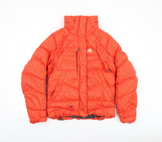 Nike ACG Women's Orange Puffer Jacket Size 8 Insulated Winter