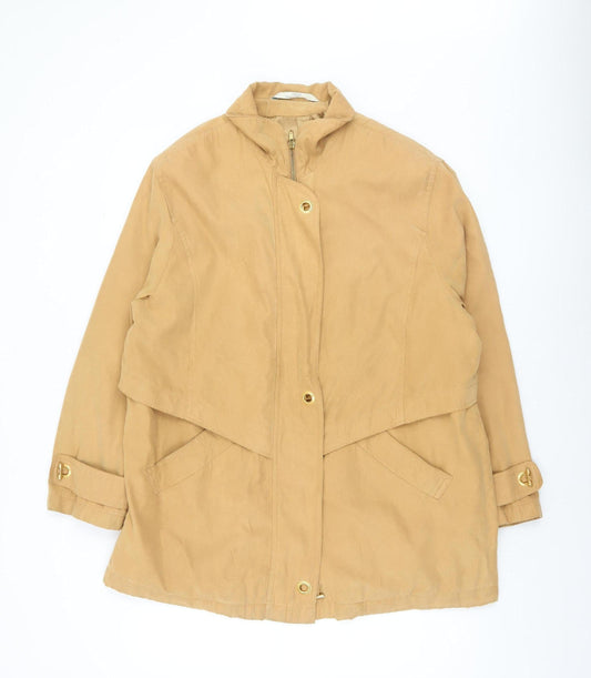 Marks and Spencer Women Beige Petite Size 18 Classic Mid-Length Coat