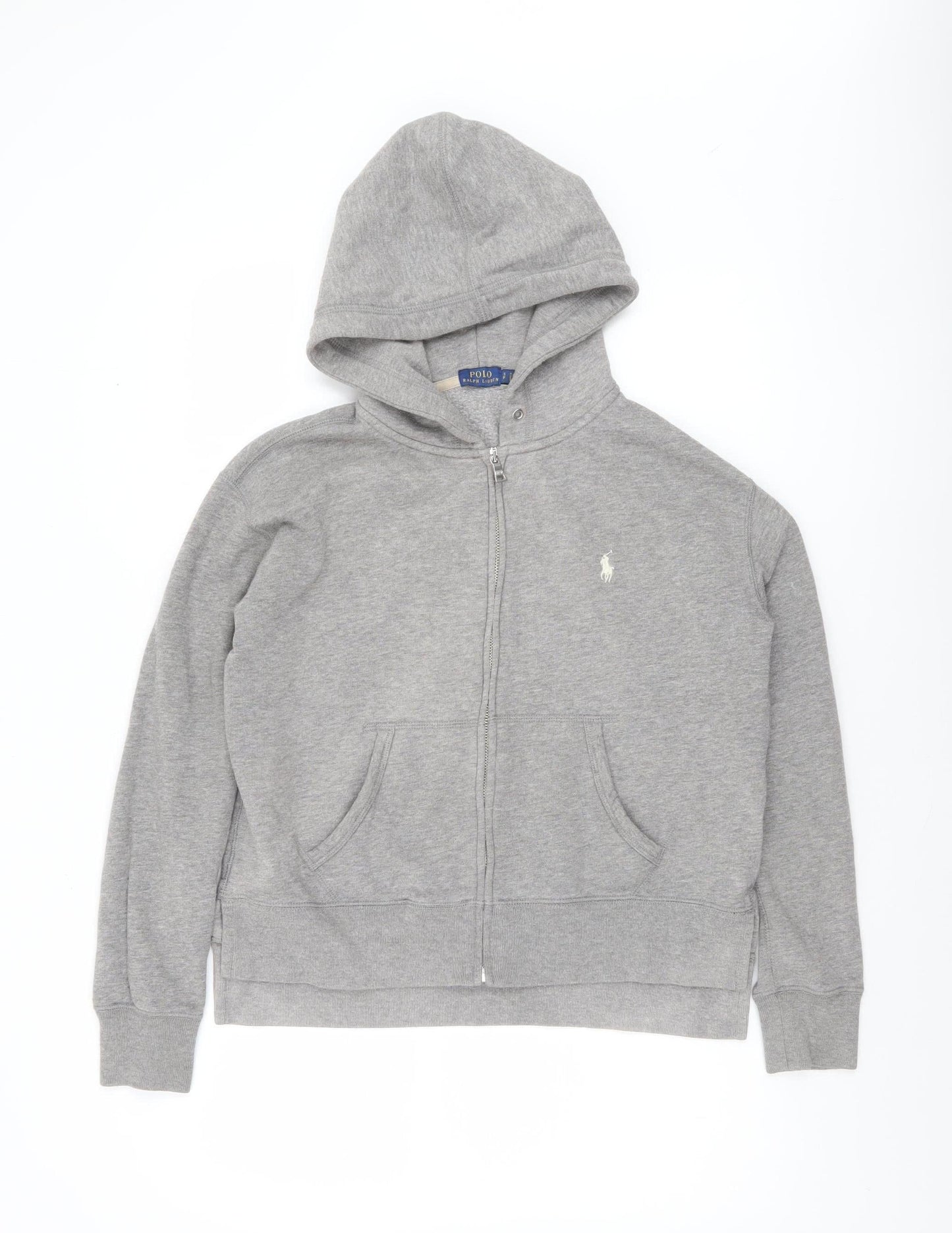 Polo Ralph Lauren Women’s Grey Full Zip Hoodie Size S Cotton Blend