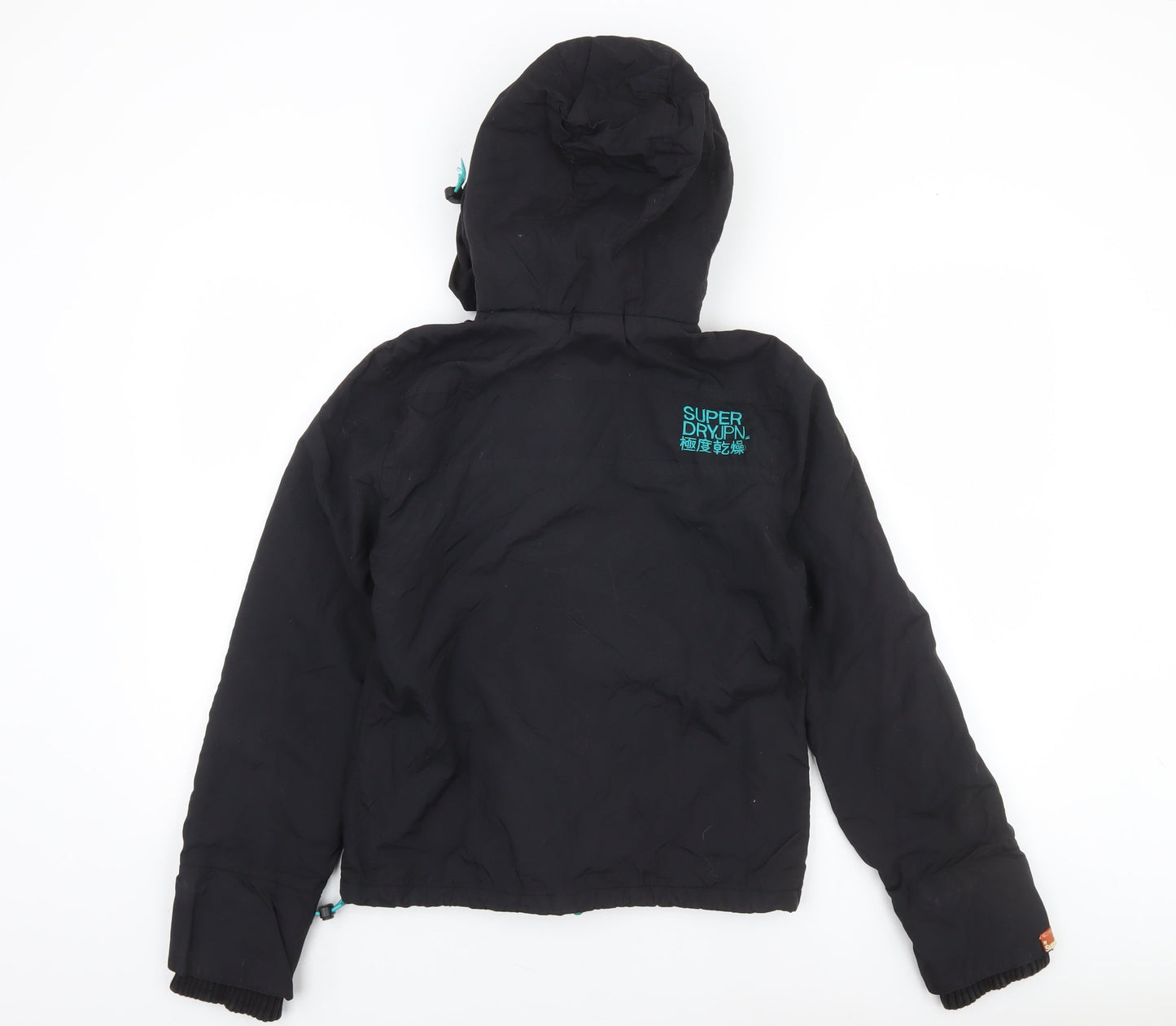 Superdry Womens Black M The Windcheater Hooded Jacket Windproof