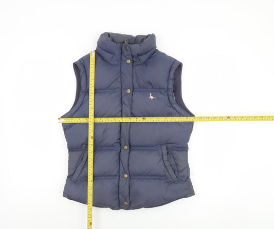 Womens UK Size 10 Regular Jack Wills Blue Nylon Waistcoat