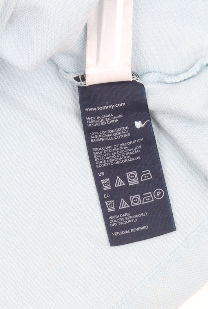 Tommy Hilfiger Men Blue Cotton Polo Shirt M Regular Fit