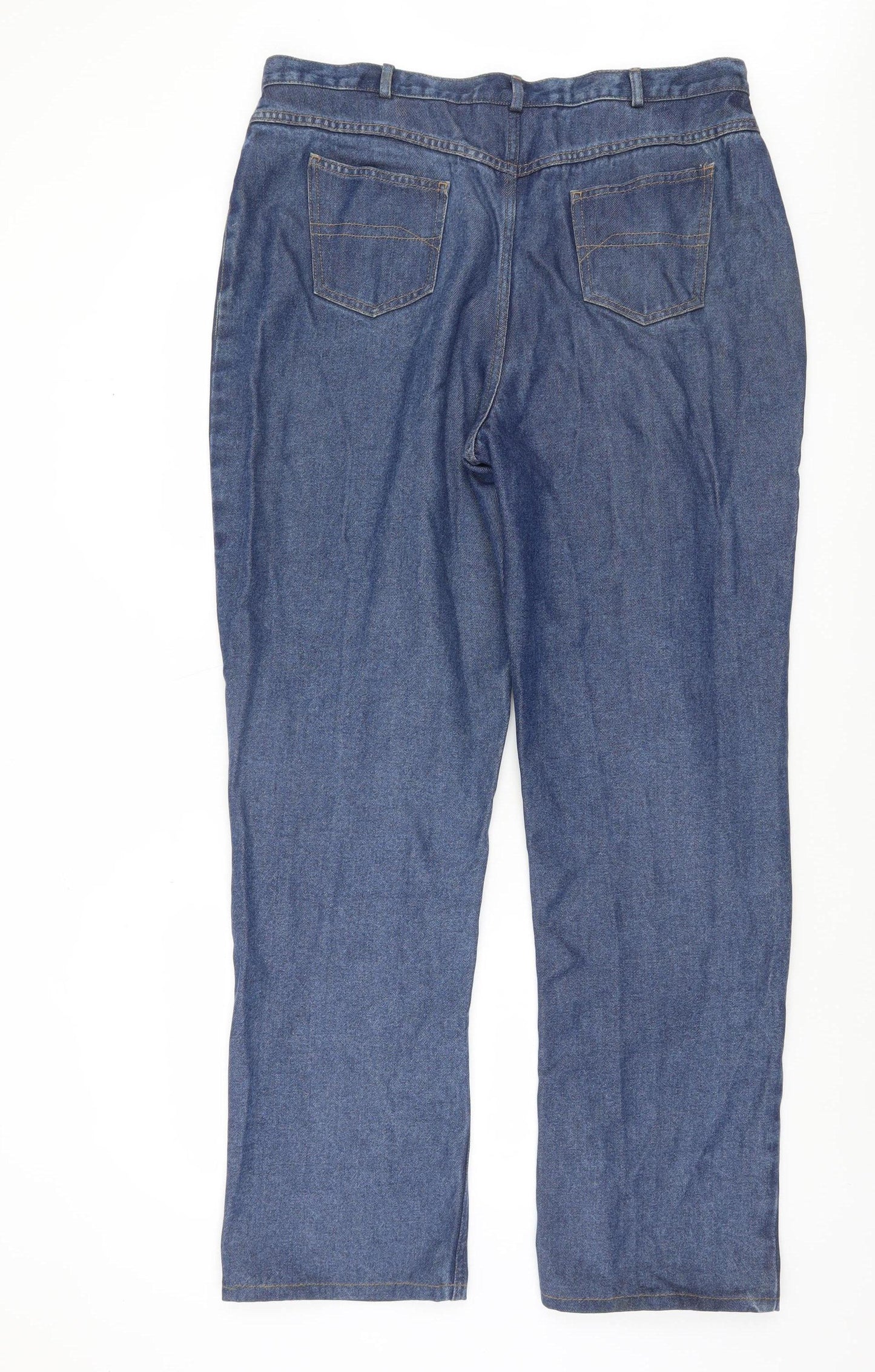 Aria Womens Blue Mid Rise Straight Leg Jeans Size 12