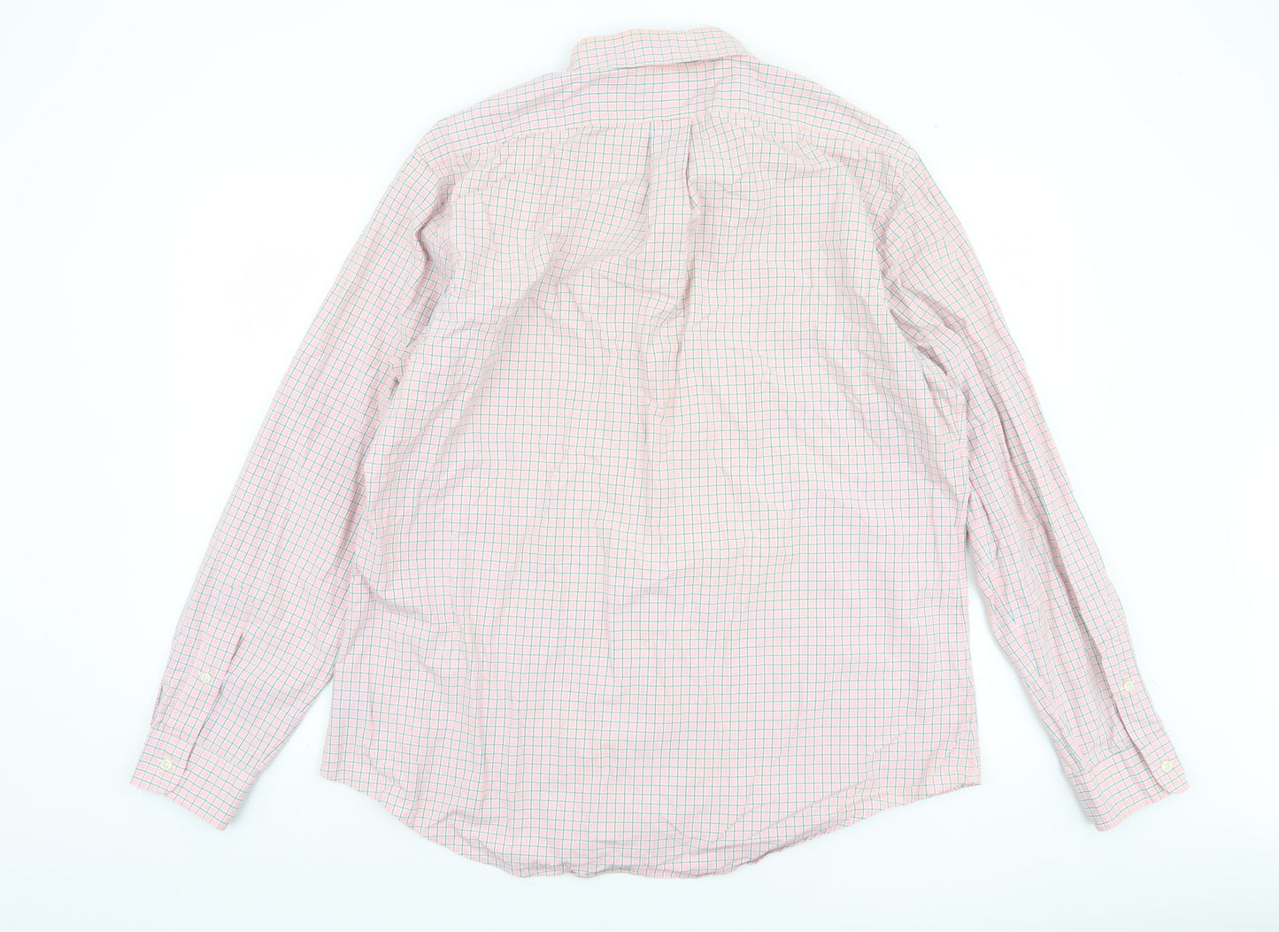 Ralph Lauren Men's Pink Check Slim Fit Cotton Long Sleeve Shirt XL