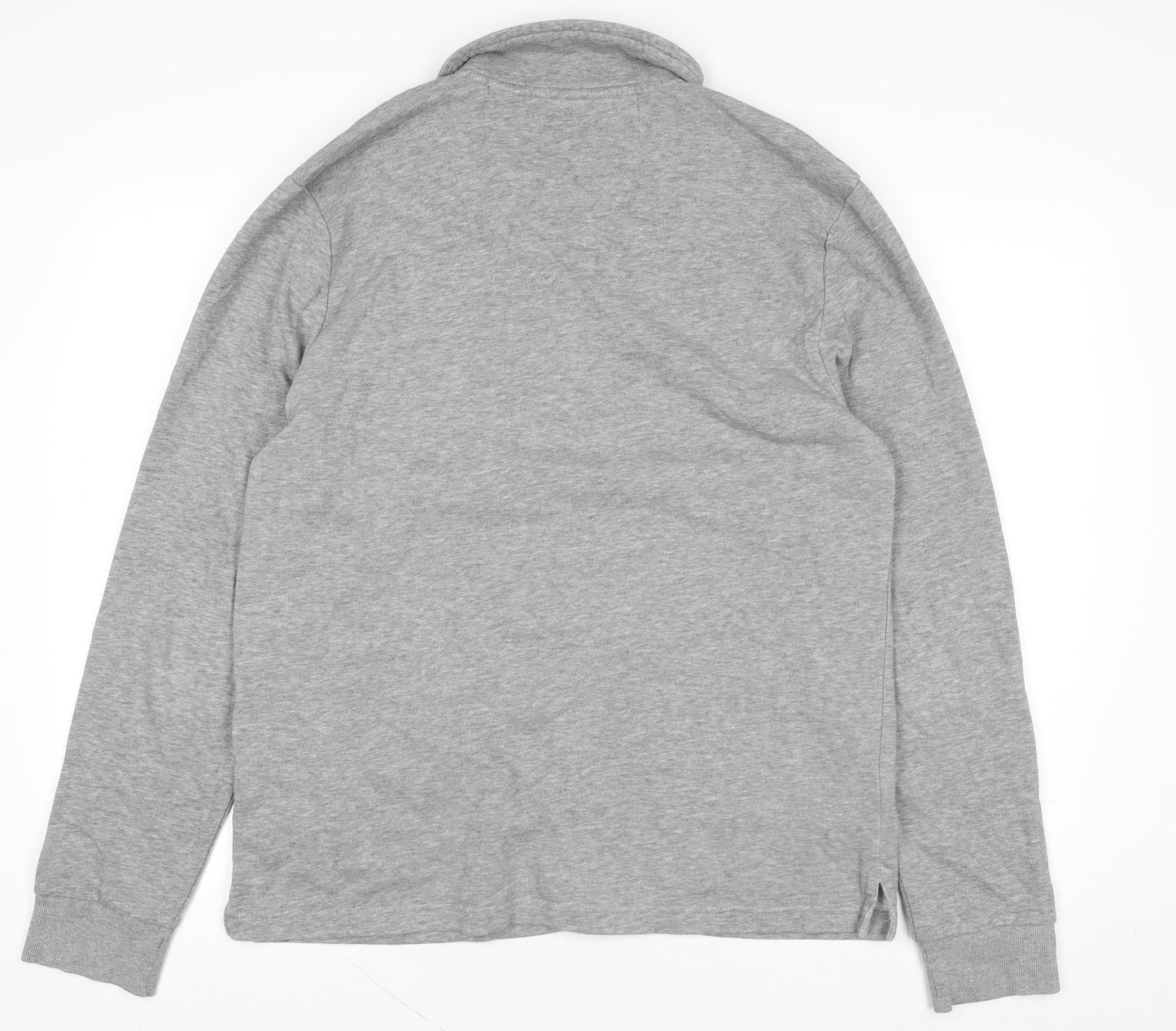 Tu Men Grey Striped Full Zip Cotton Blend Jacket Size M