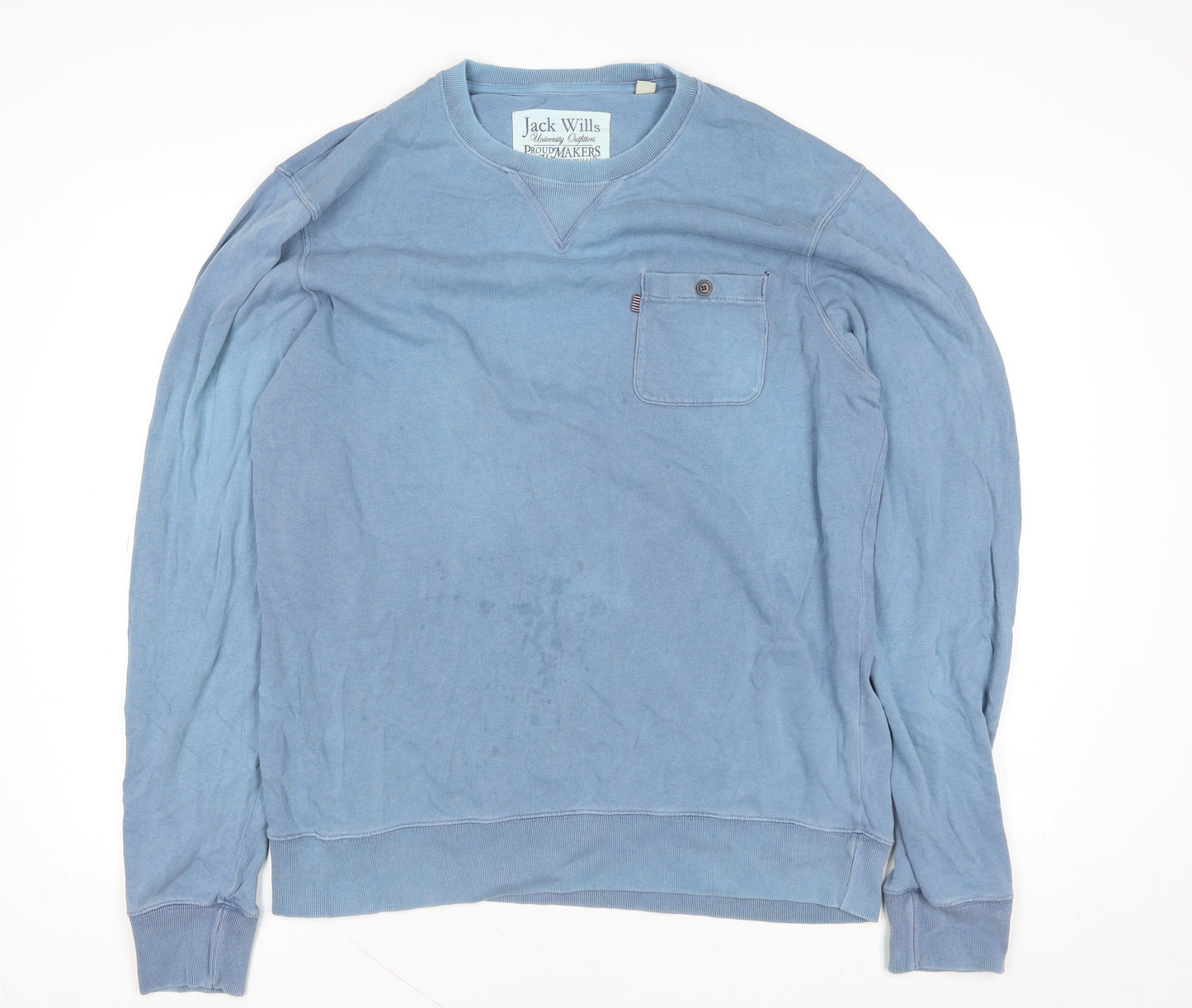 Mens UK XL Regular Jack Wills Blue Pullover Sweatshirt
