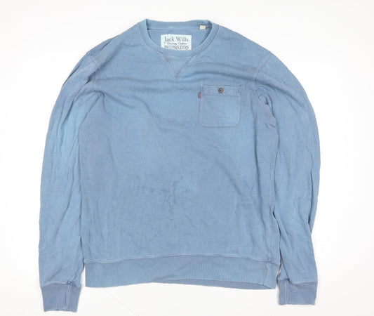 Mens UK XL Regular Jack Wills Blue Pullover Sweatshirt