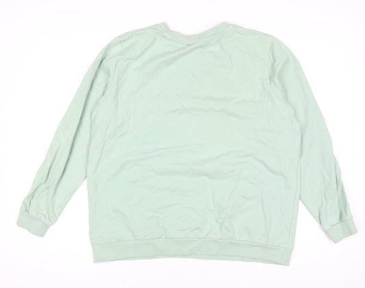Disney Tu Women’s Green Mickey & Minnie California Sweatshirt Size 16