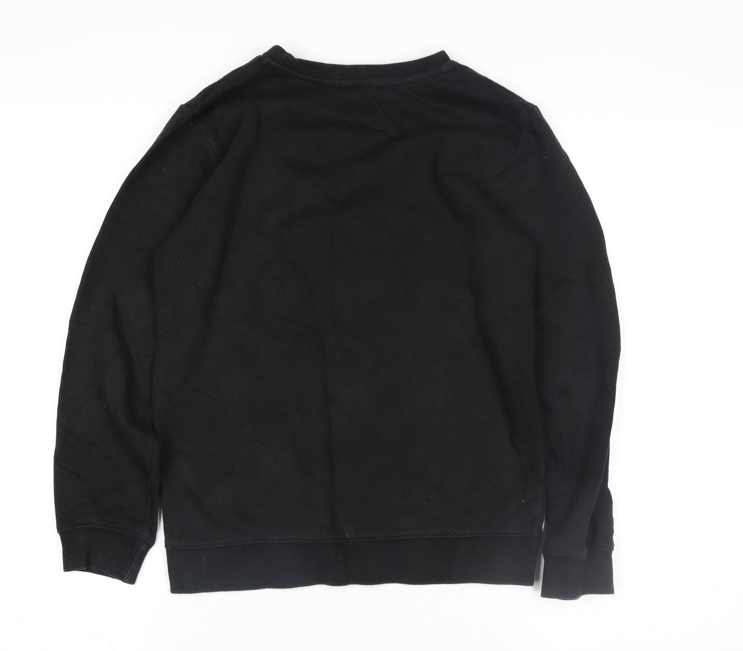 George Girls Black Christmas Reindeer Pullover Sweatshirt 10-11 Years