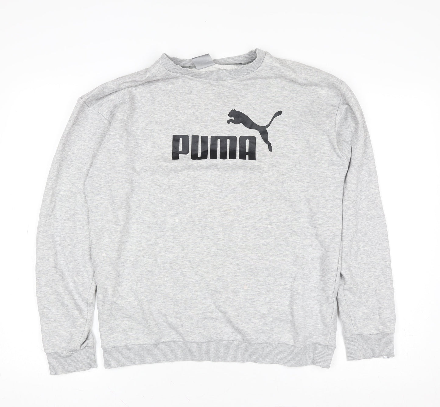 Womens UK 10 Regular PUMA Grey Pullover Sweatshirt