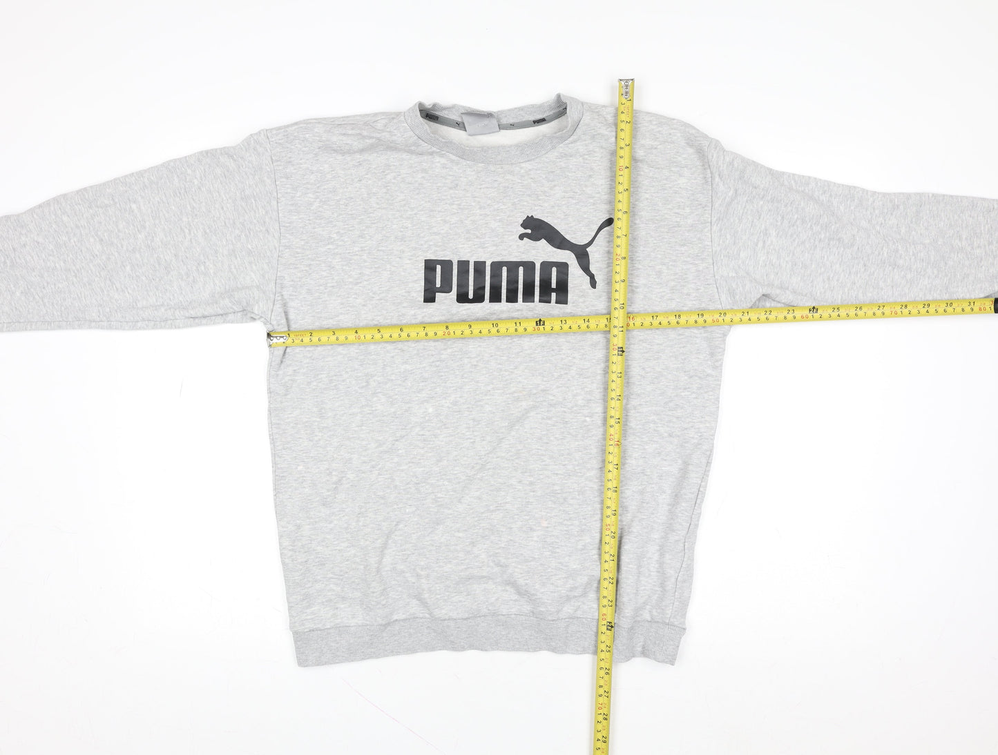 Womens UK 10 Regular PUMA Grey Pullover Sweatshirt