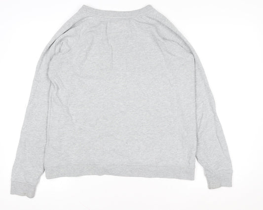 Womens UK 10 Regular Fat Face Grey Pullover Sweatshirt