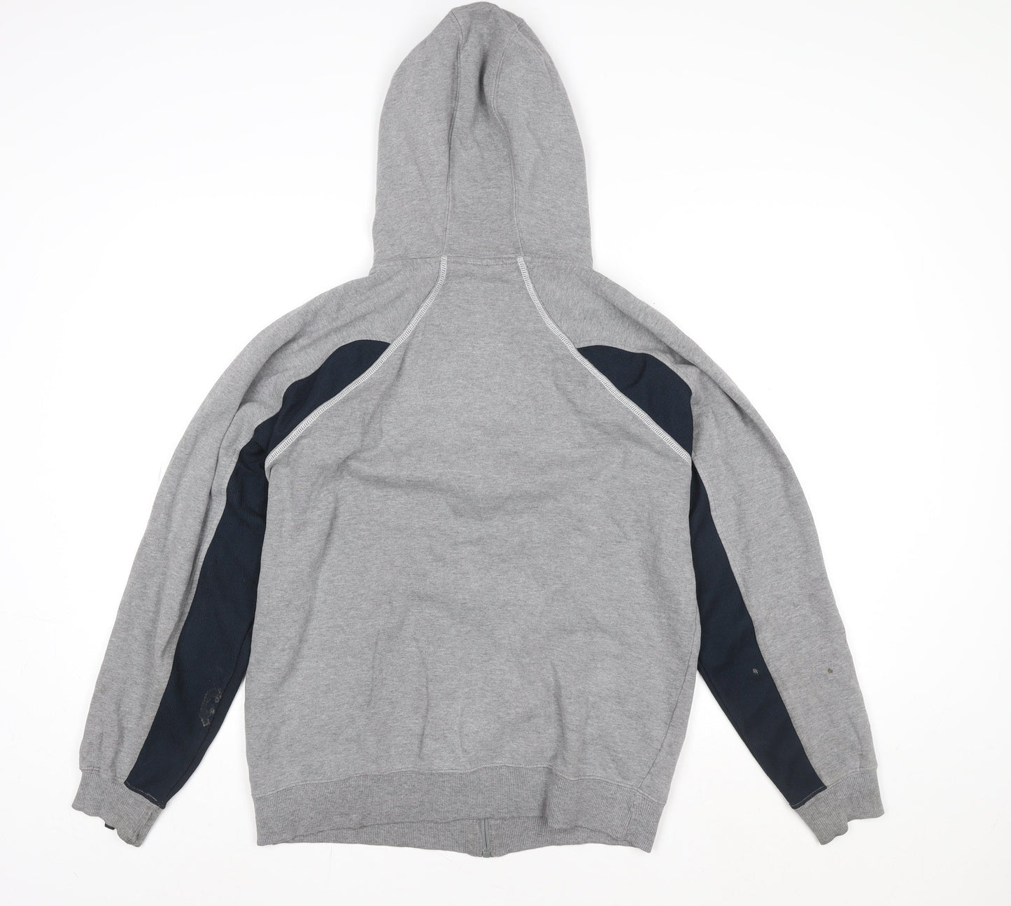 Le Coq Sportif Men's Grey Full Zip Hooded Jacket Size M