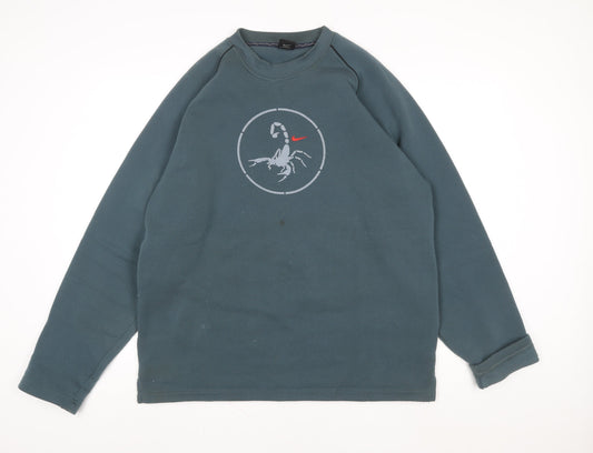 Nike Men’s Green XL Pullover Graphic Sweatshirt Vintage Scorpion Logo