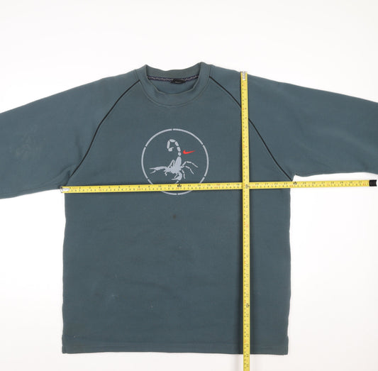 Nike Men’s Green XL Pullover Graphic Sweatshirt Vintage Scorpion Logo