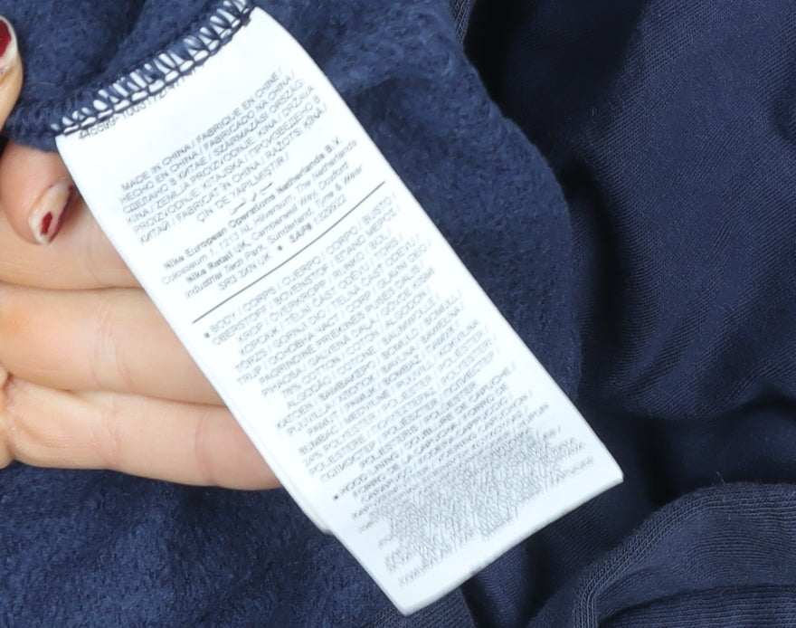 Nike Men's Blue Pullover Hoodie Small Sportswear Logo Fleece