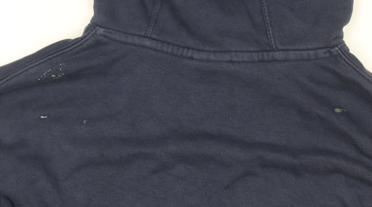 Nike Men's Blue Pullover Hoodie Small Sportswear Logo Fleece