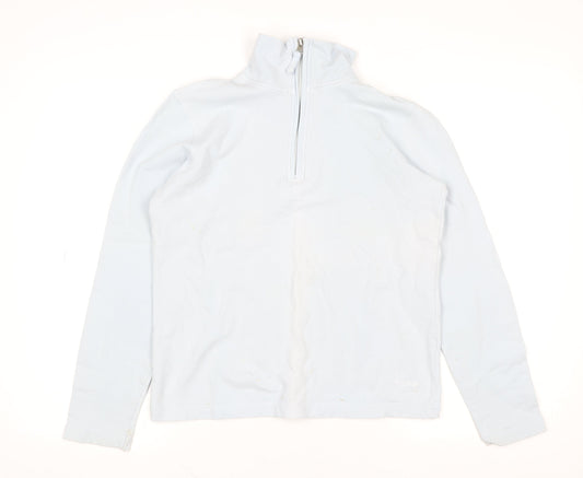 TAGG Women's Blue 1/4 Zip Lightweight Cotton Blend Activewear Jacket S