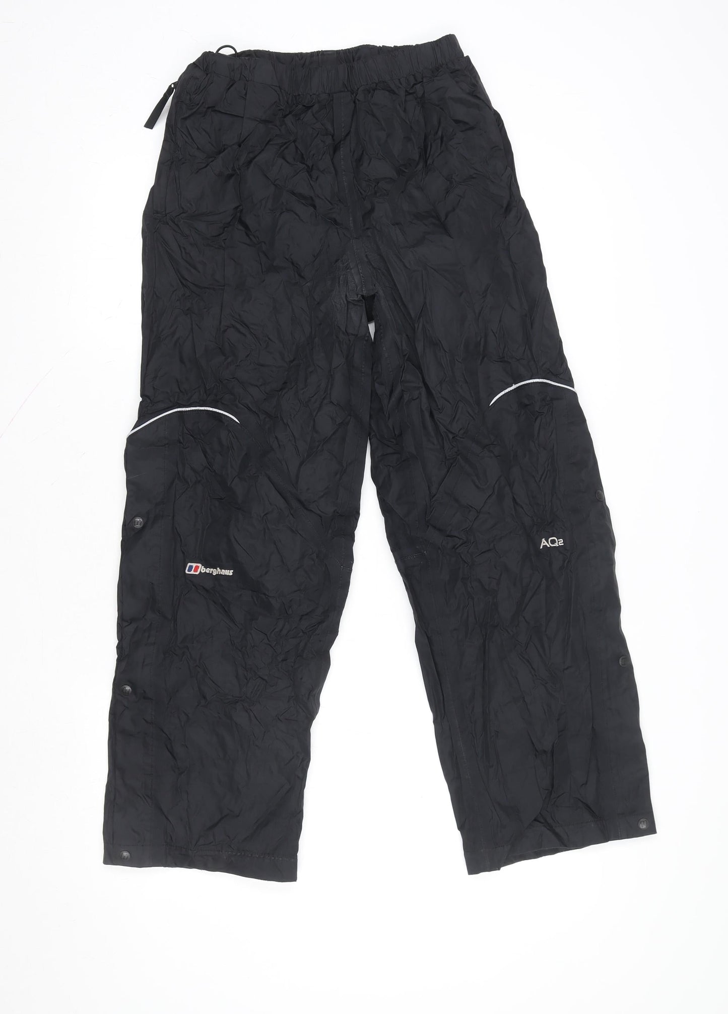 Berghaus Boys Black 13 Years Waterproof Rain Trousers Elastic Waist