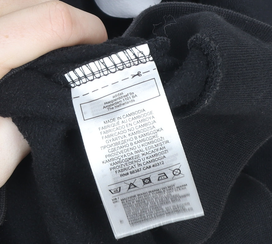 Adidas Men's Black M Basic Full Zip Hooded Activewear Jacket