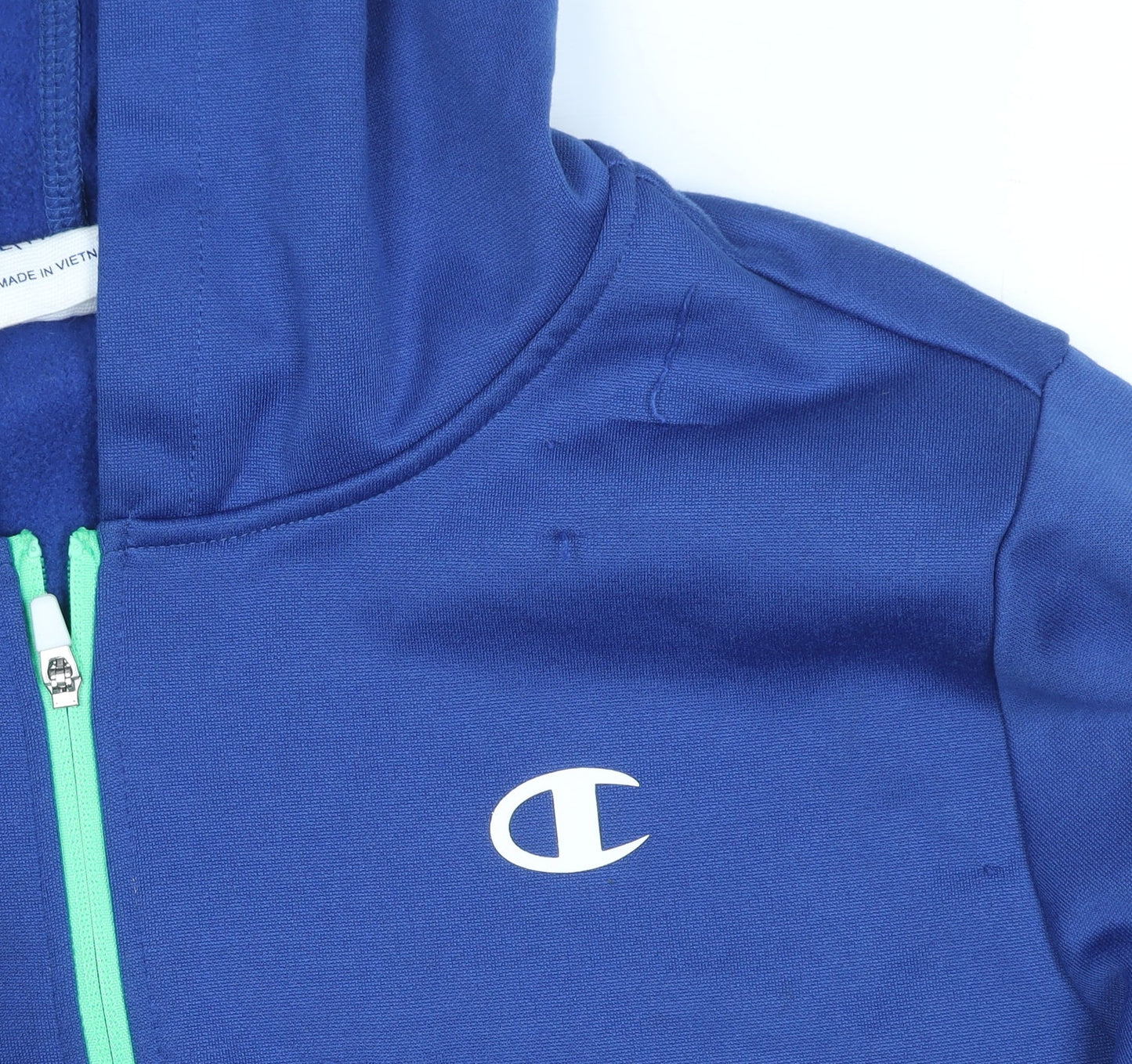 Champion Blue Teens L(11/12) Hooded Track Jacket with Zip Pockets