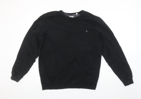 Mens UK XL Regular Jack Wills Black Pullover Sweatshirt