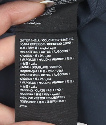 Superdry Women's Blue Puffer Hooded Waistcoat Size M