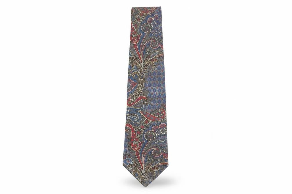 Jose Piscador Men's Blue Paisley Silk Tie