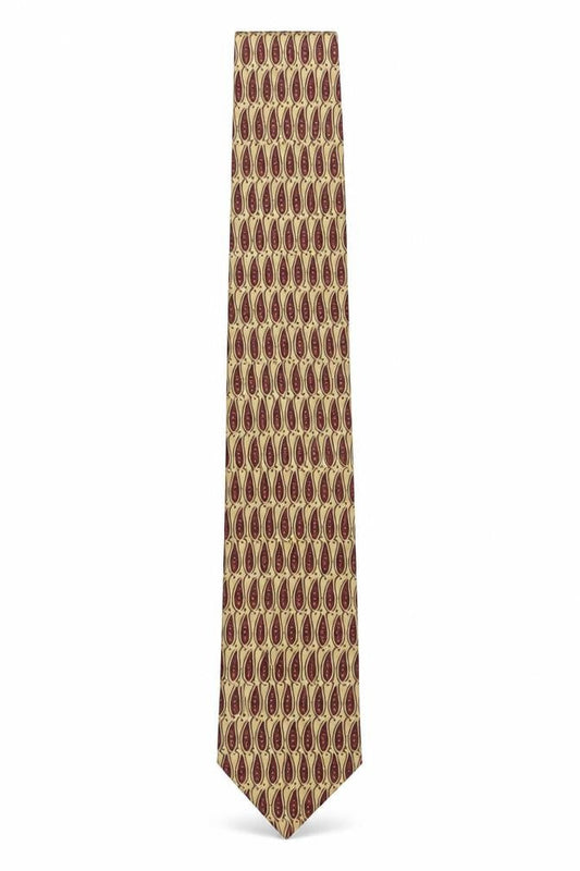 Marks and Spencer Men's Beige Paisley Silk Pointed Tie