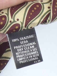 Marks and Spencer Men's Beige Paisley Silk Pointed Tie