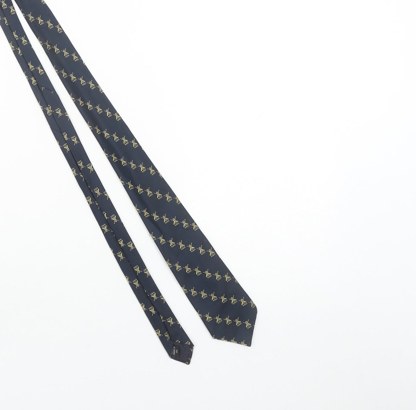 Pierre Cardin Men's Blue Silk Rowing Pattern Vintage Tie