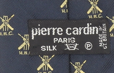 Pierre Cardin Men's Blue Silk Rowing Pattern Vintage Tie