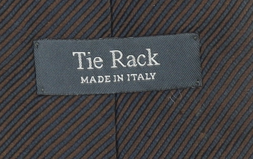 Tie Rack Men’s Brown Striped Silk Designer Tie One Size